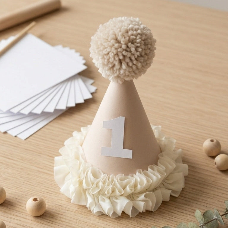 Beige Party Hat