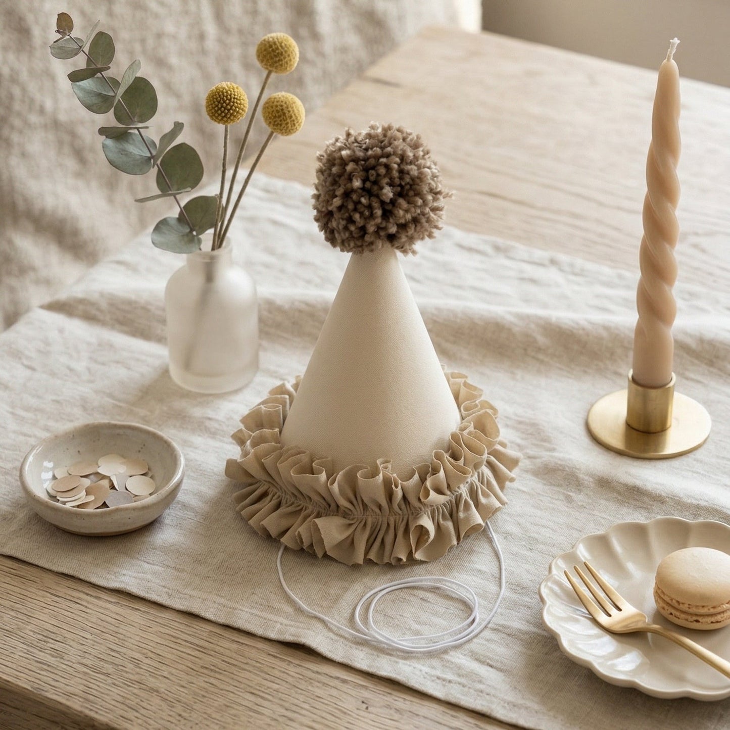Beige Party Hat