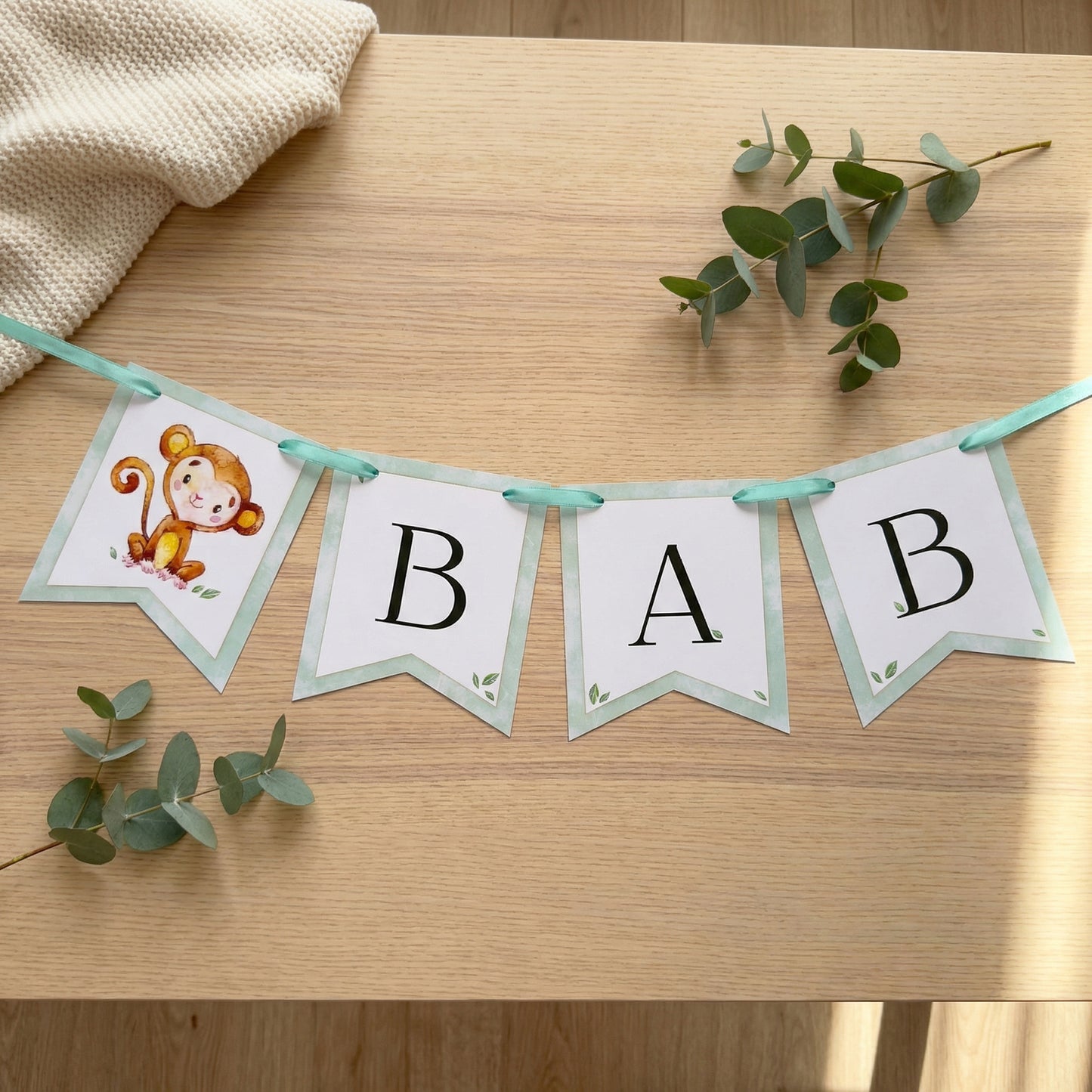 Green & Anmials Welcome Baby