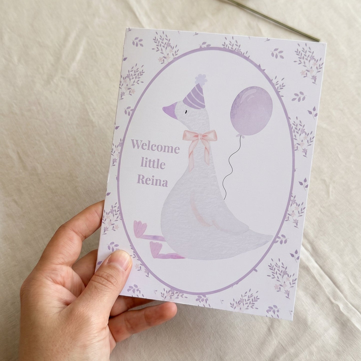 Purple Gosse Greeting Cart