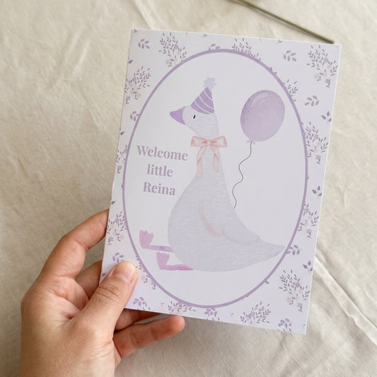 Purple Gosse Greeting Cart