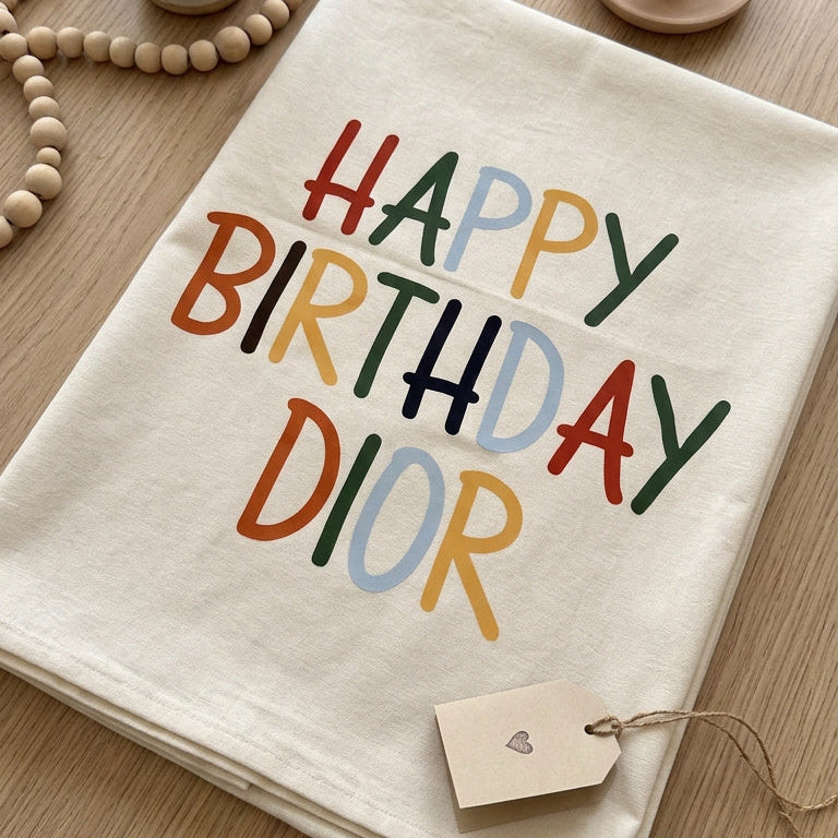 Happy Birthday Fabric Decor