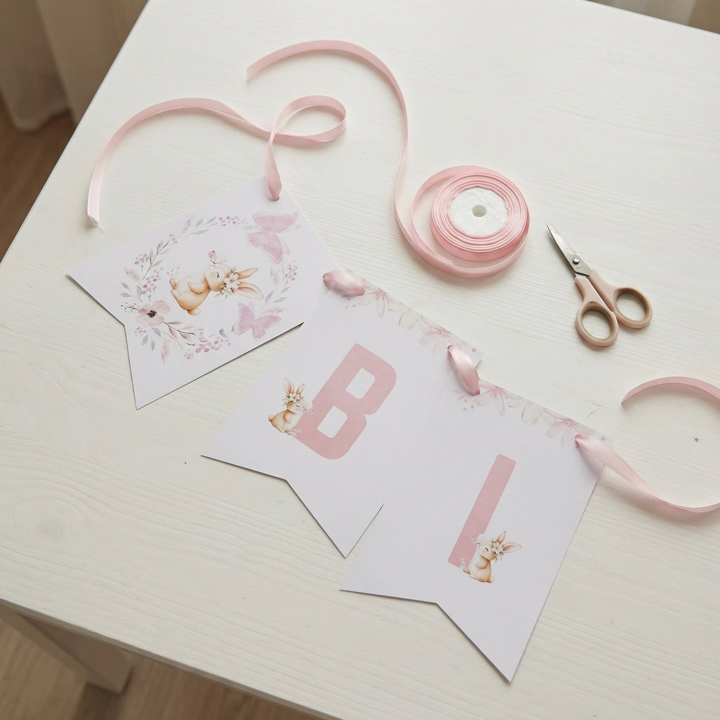Little Bunny Birthday Banner
