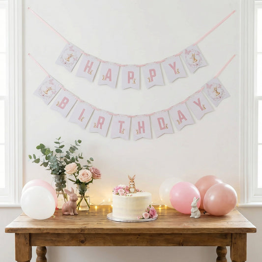 Little Bunny Birthday Banner