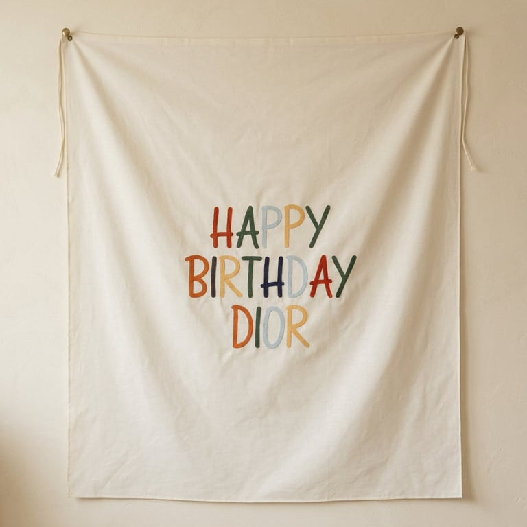 Happy Birthday Fabric Decor