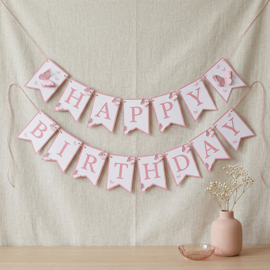 Butterfly Birthday Banner