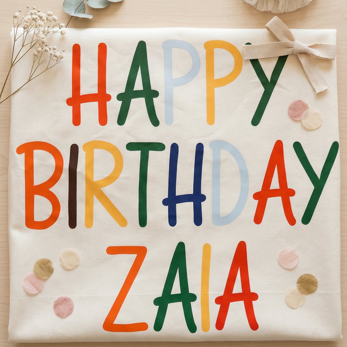 Happy Birthday Fabric Decor