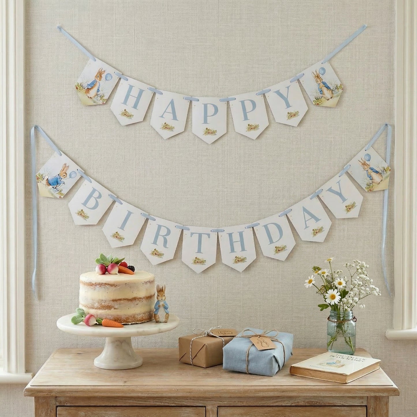 Blue Peter Rabbit Birthday Banner