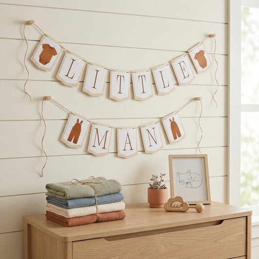 Little Man Birthday Banner