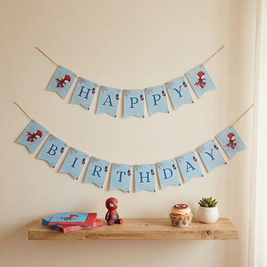 Spiderman Birthday Banner