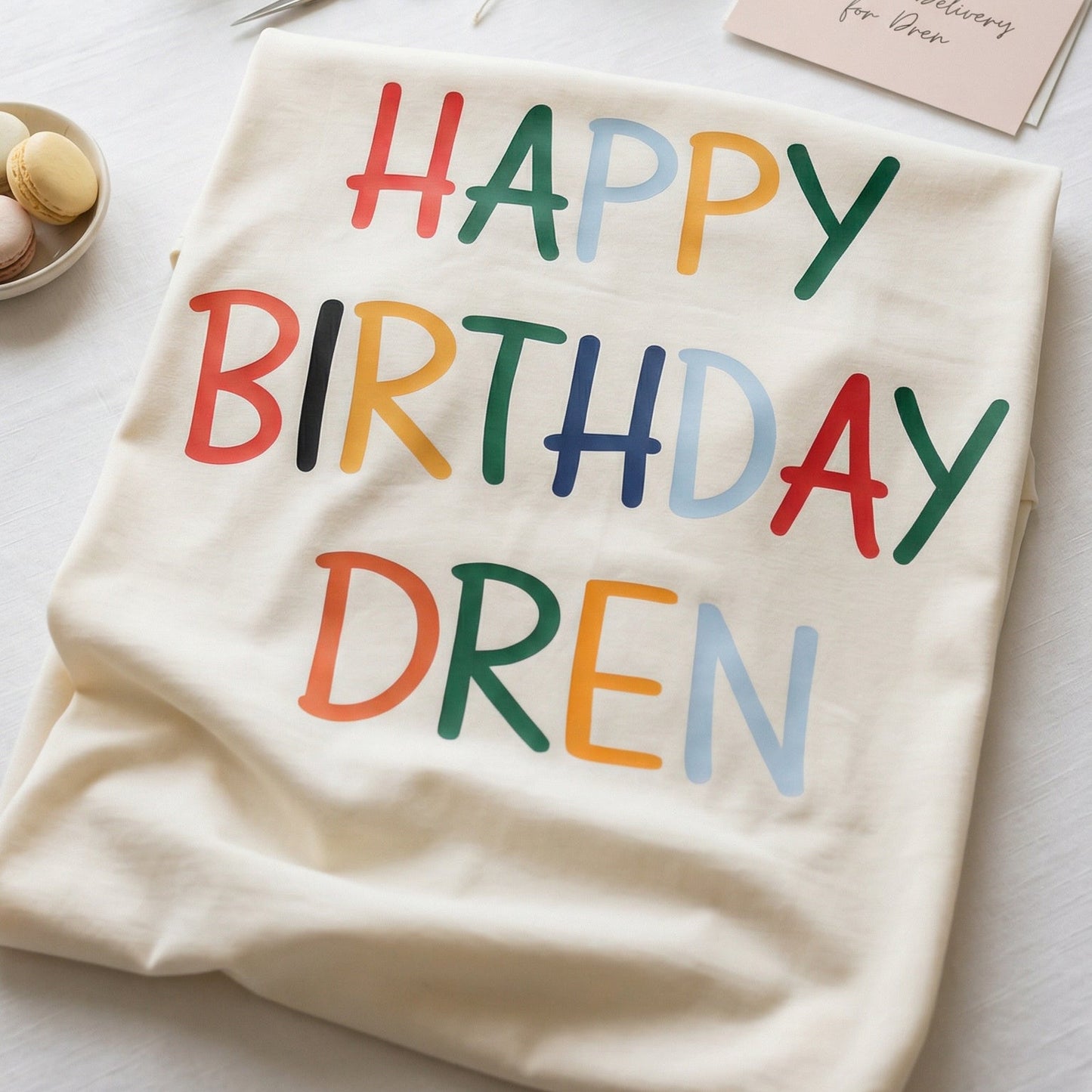 Happy Birthday Fabric Decor
