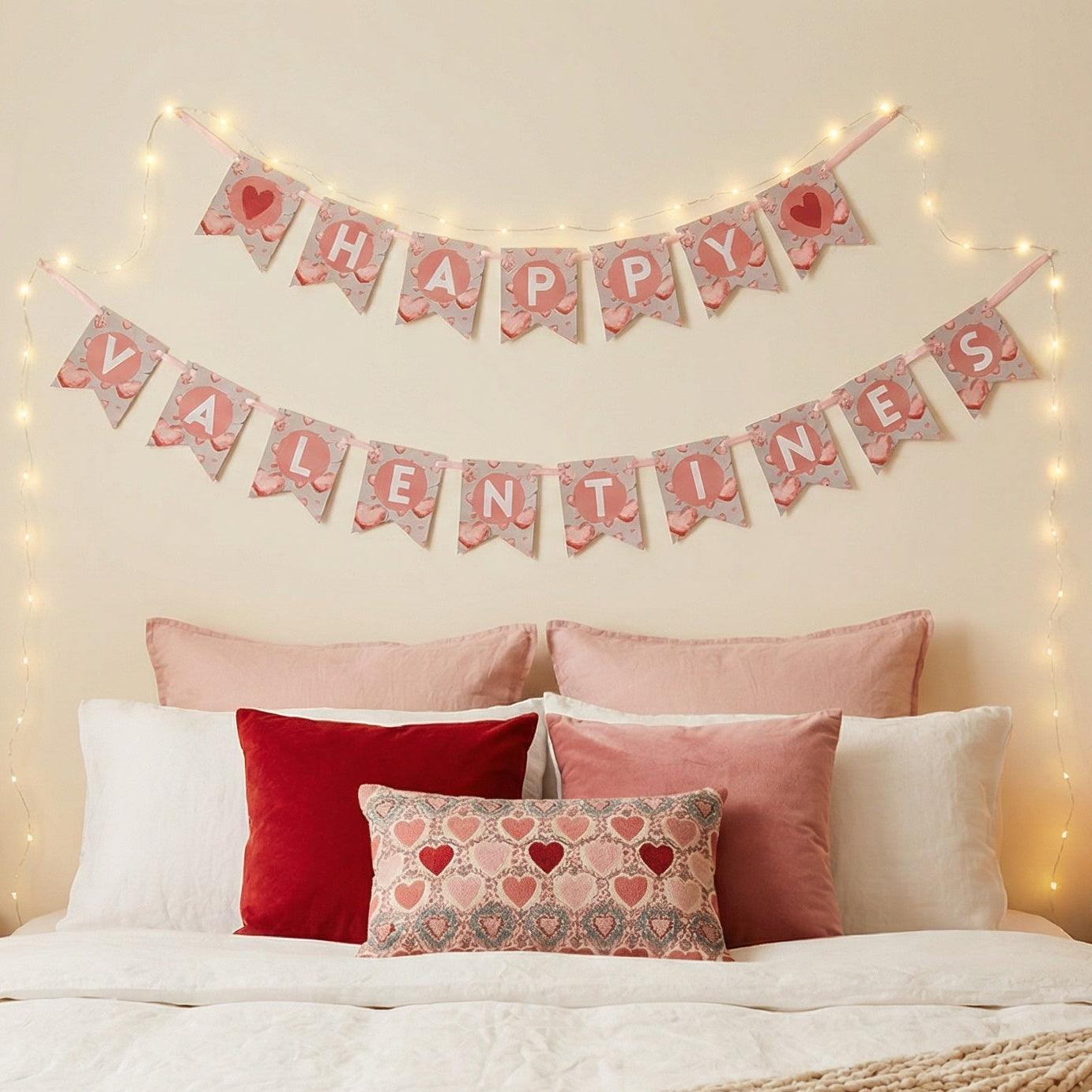 Pink Hearts Valentines Day