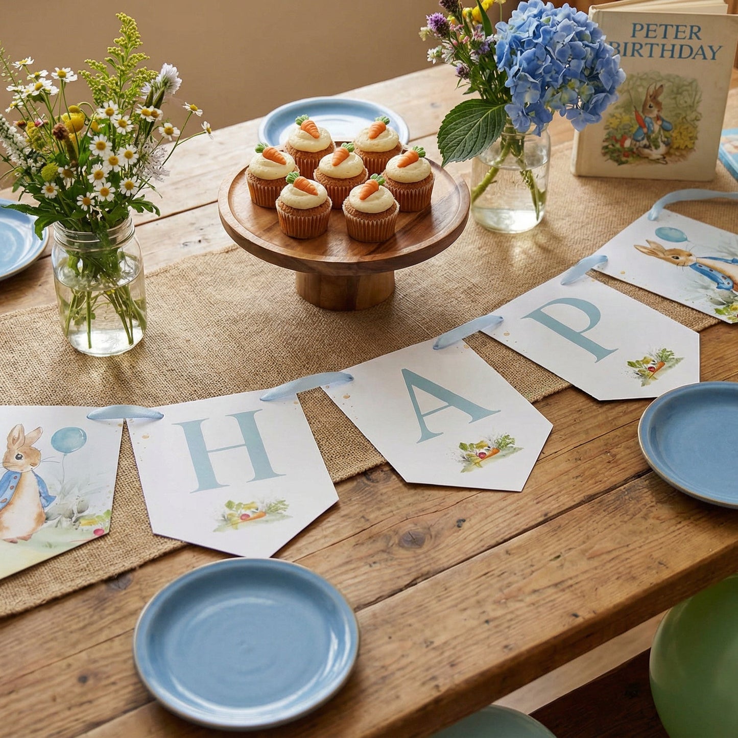 Blue Peter Rabbit Birthday Banner