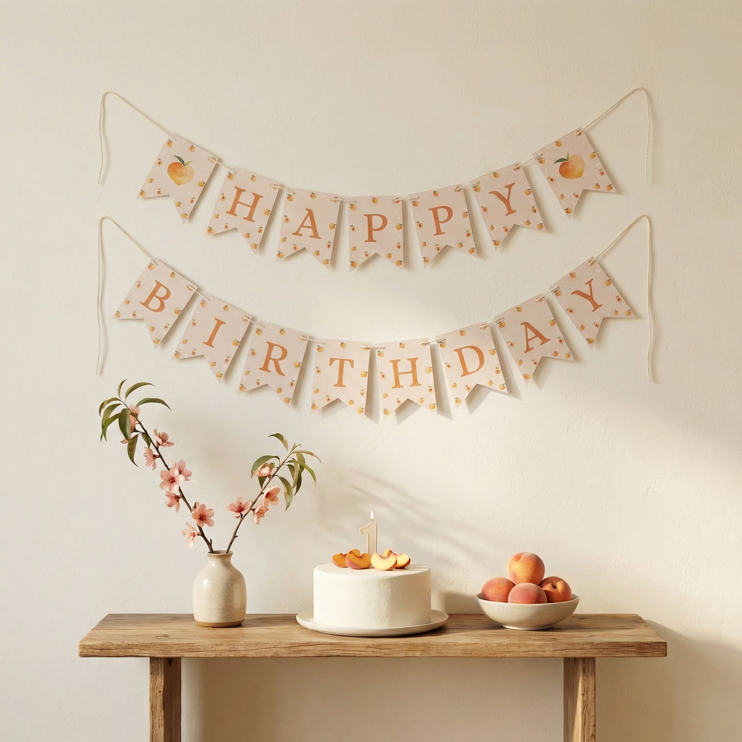 Peach Happy Birthday