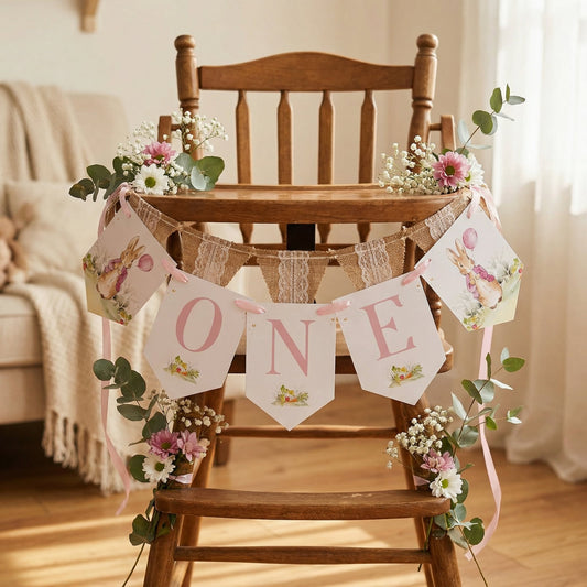 Pink Petter Rabbit High Chair