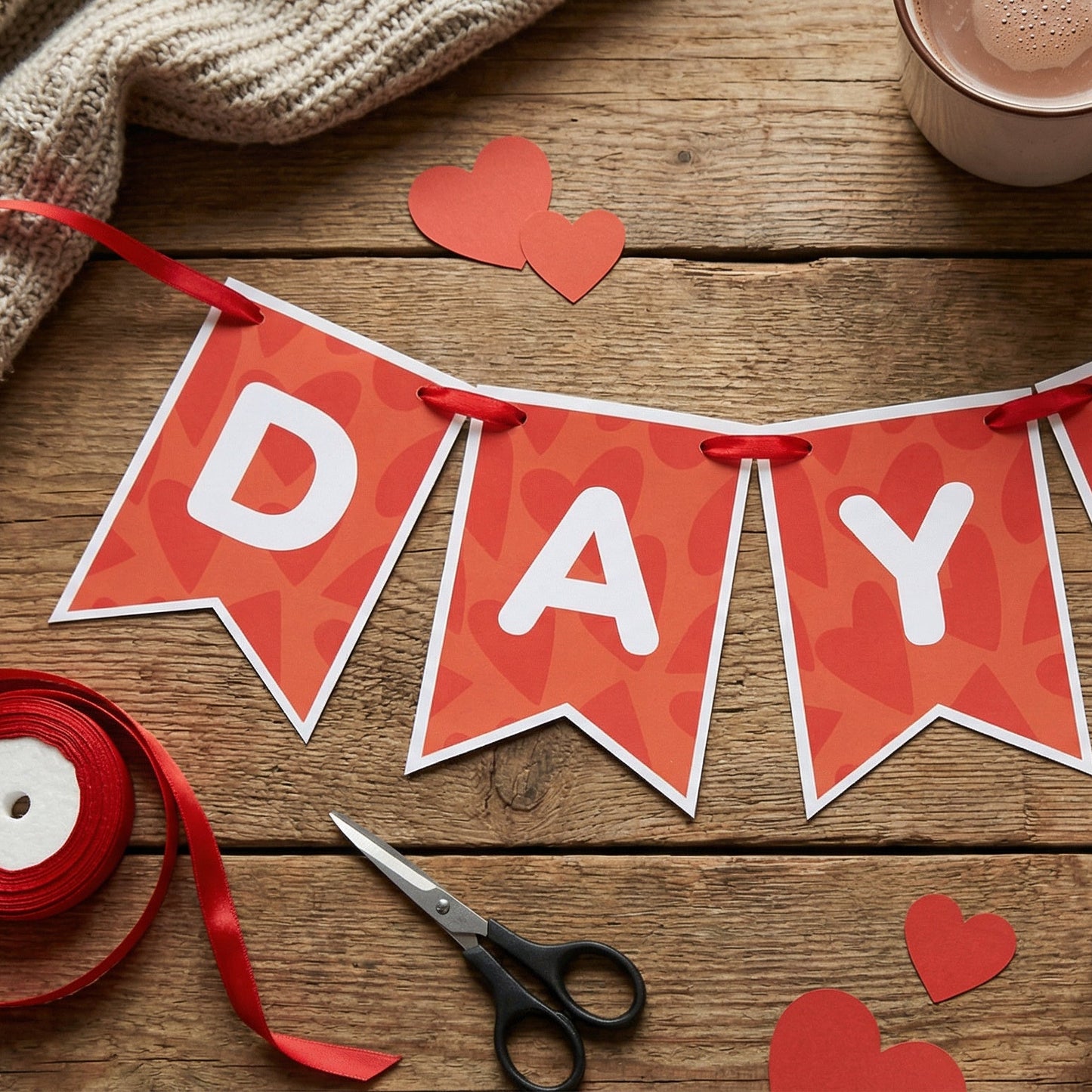 Red Valentines Day Banner