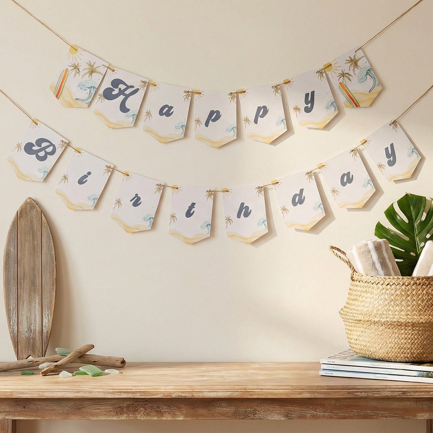 Surf Birthday Banner