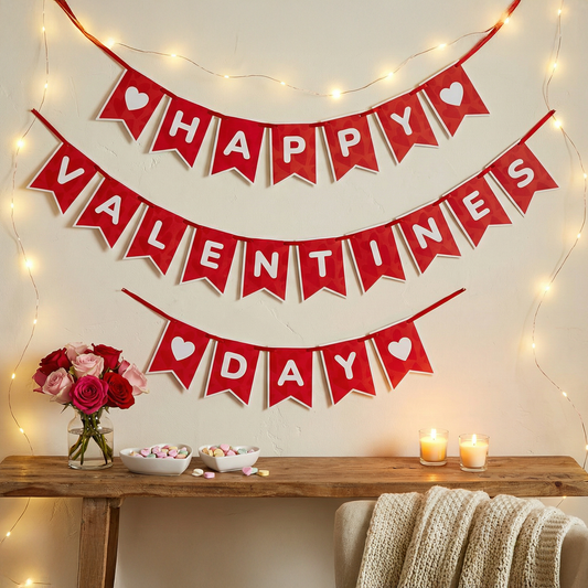 Red Valentines Day Banner