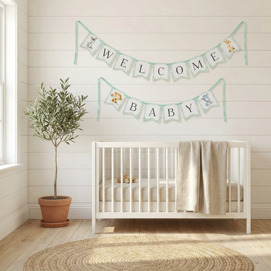 Green & Anmials Welcome Baby