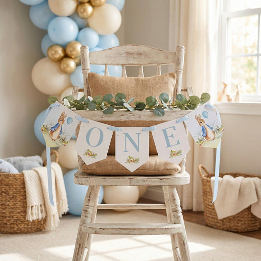 Blue Petter Rabbit High Chair