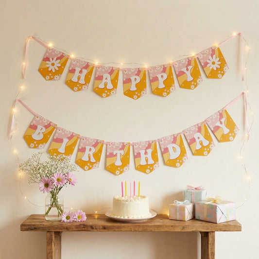 Colorful Daisy Banner