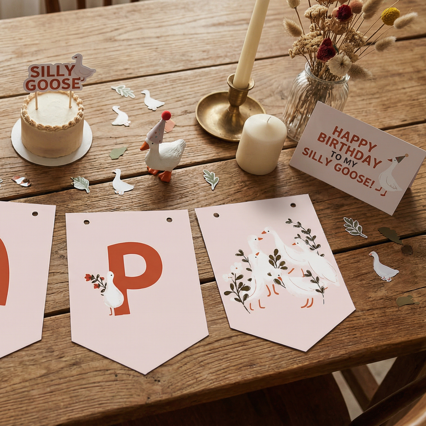 Silly Gosse Pastel Pink Banner