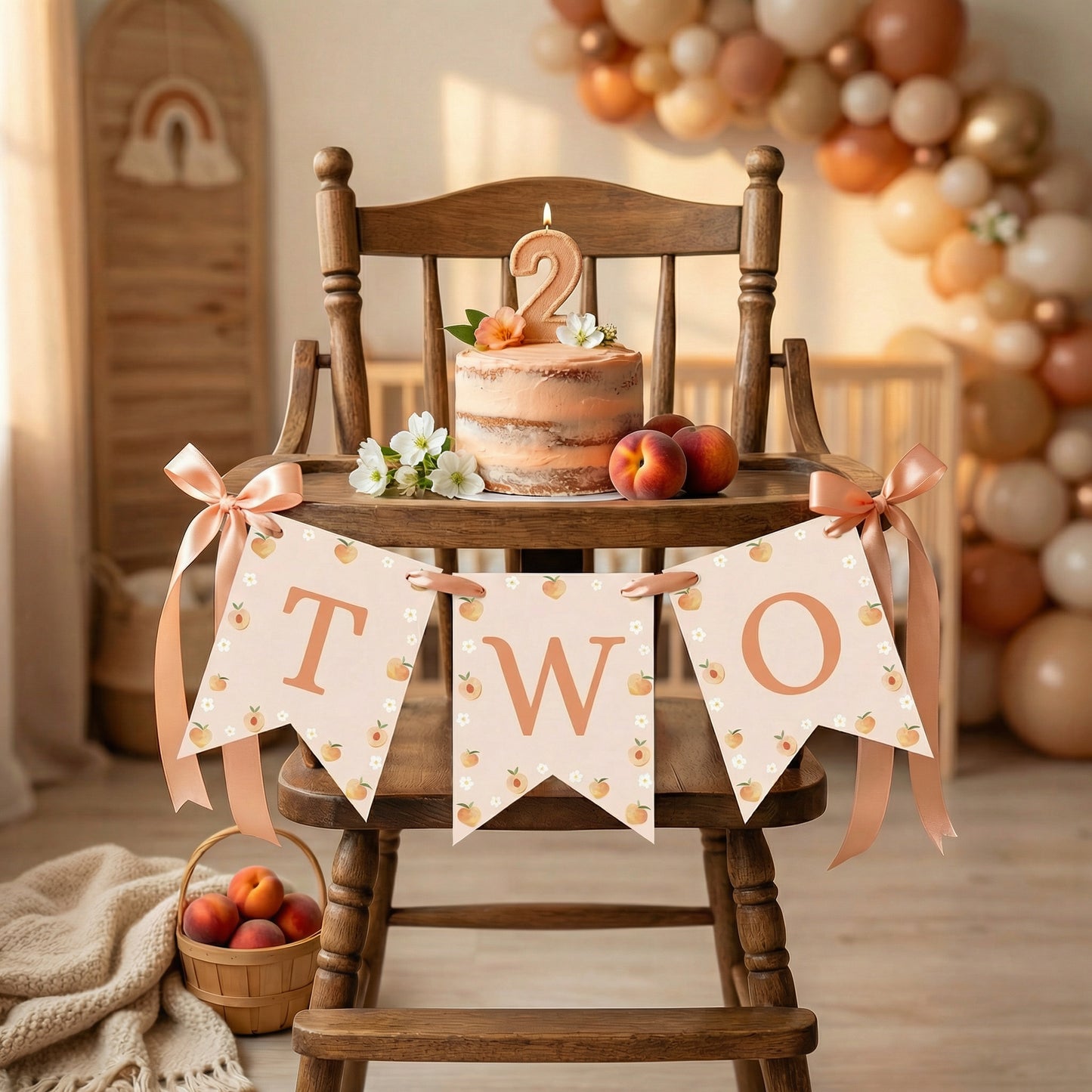 Peach High Chair Banner
