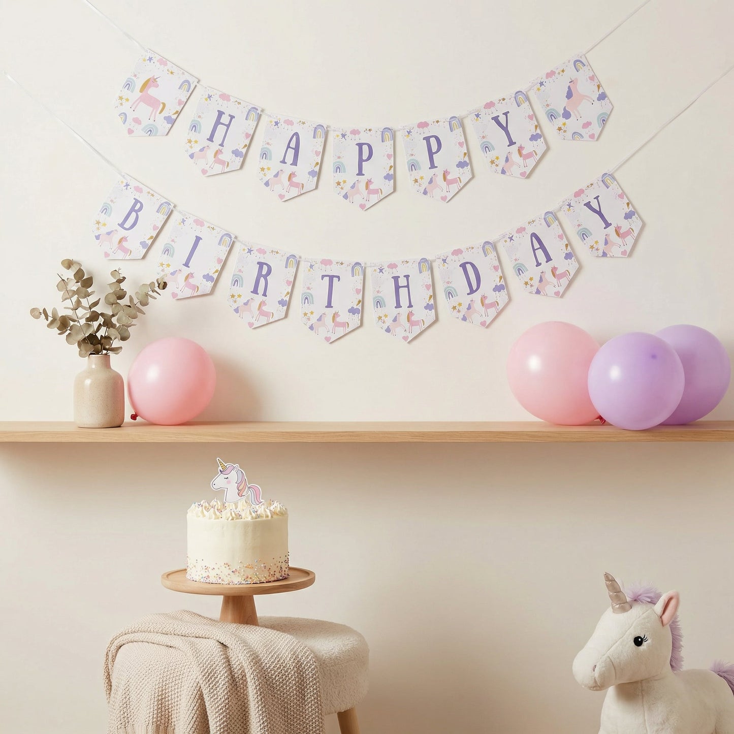 Unicorn Birthday Banner