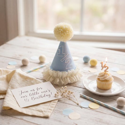 1/2 Blue Party Hat
