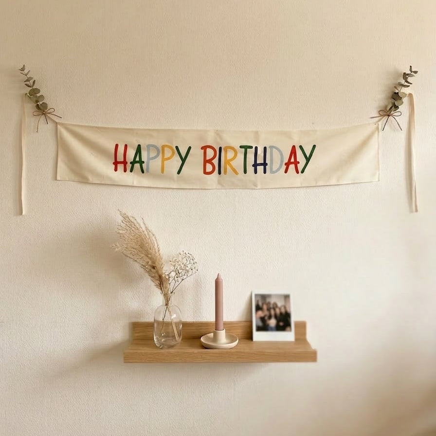 Happy Birthday Fabric Decor